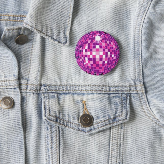 pink Disco Ball Pin (In Situ)