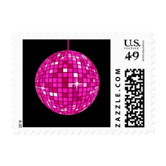 Pink Disco Ball Postage