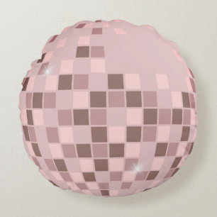 Pink Disco Boogie Round Pillow