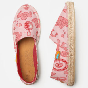 pink disco cowgirl hat country rodeo western retro espadrilles