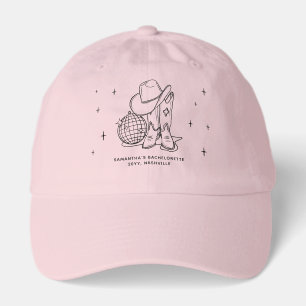 Pink Disco Cowgirl Last Rodeo Bachelorette Party Hat