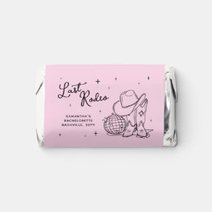 Pink Disco Cowgirl Last Rodeo Bachelorette Party Hershey's Miniatures