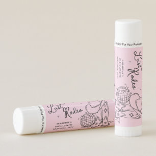 Pink Disco Cowgirl Last Rodeo Bachelorette Party Lip Balm