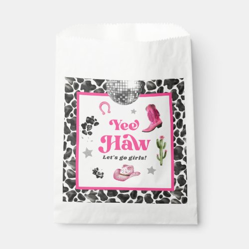 Pink Disco Cowgirl Party Favor Bags