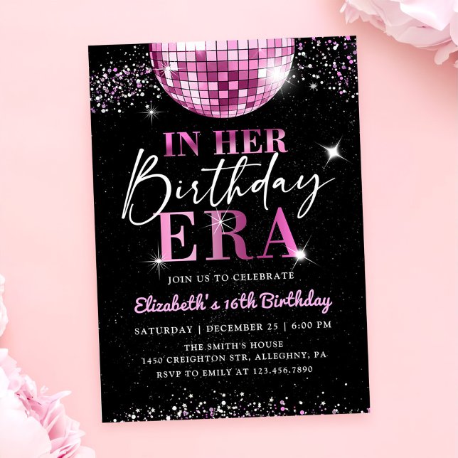 Pink Disco In My Birthday Era Birthday  Invitation (Creator Uploaded)
