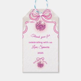 Pink Disco Sparkle Girls’ Christmas Party Gift Tags