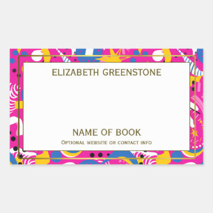 Pink Disco Themed Author Signature Bookplate