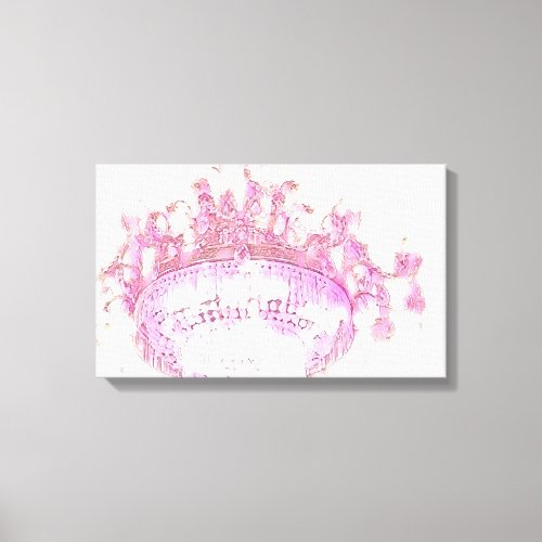 Pink Disintegrating Chandelier Canvas Print