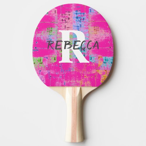 Pink Distressed Look or ANY color _ HAMbWG _ Ping Pong Paddle