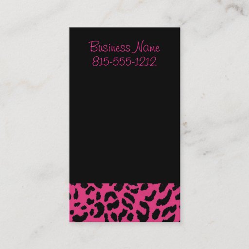 Customizable Pink Diva Business Card