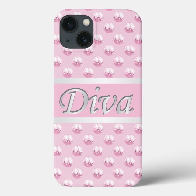 Pink Diva Case-Mate iPhone Case (Back)