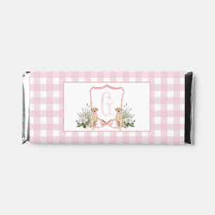 Pink Dog Baby Shower Hershey Bar Favors