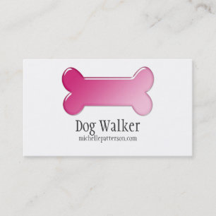 Pink Dog Bone Business Card Design