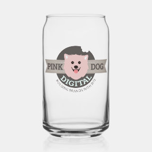 Pink Dog Digital Can Glass