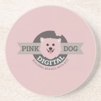 Pink Dog Digital Sandstone Coaster