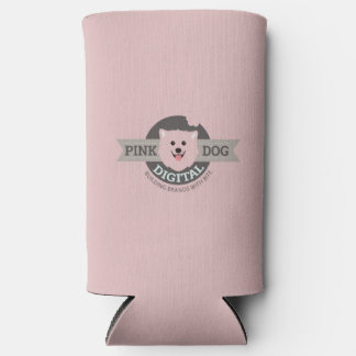 Pink Dog Digital Slim Can Cooler