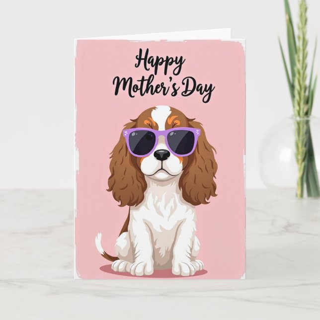 Pink Dog Mothers Day Card (Front)