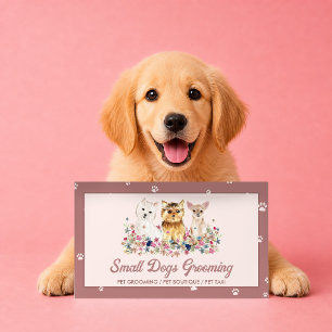 Pink Dog Obedience School Puppy Classes Business Card