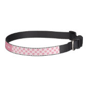 Pink Dog Paw Print Pattern Rosy Girly Dog Paws Pet Collar (Right)