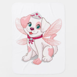 Pink dog sitting stroller blanket