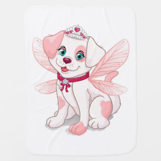 Pink dog sitting stroller blanket