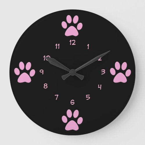 Pink Dog Theme Wall Clocks