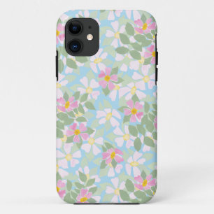 Pink Dogroses on Sky Blue Xtreme iPhone 5 Case