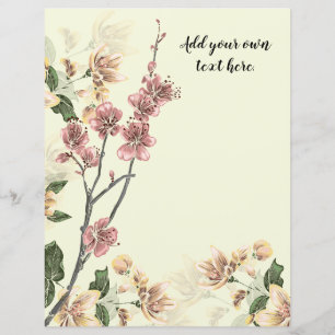 Pink Dogwood Blossoms Journal Scrapbook Paper