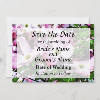 Pink Dogwood Blossoms Save the Date