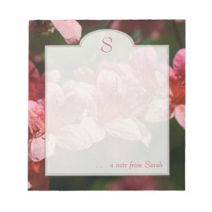 Pink Dogwood Floral Photography Custom Notepad
