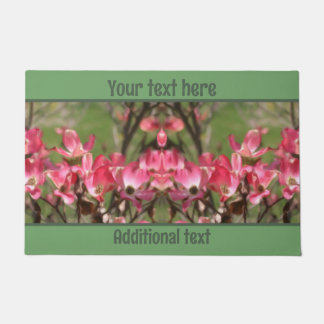 Pink Dogwood Flower Blossom Painting Personalized Doormat