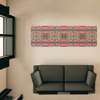Pink Dogwood Flower Blossoms Painting Abstract Runner
