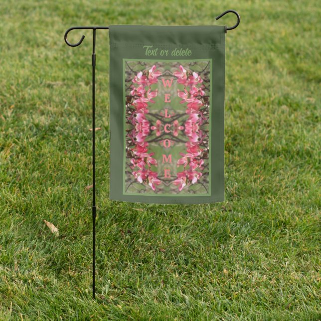 Pink Dogwood Flower Blossoms Painting Personalized Garden Flag (In SItu)