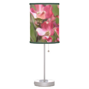 Pink Dogwood Flower Blossoms Photo Painting Table Lamp