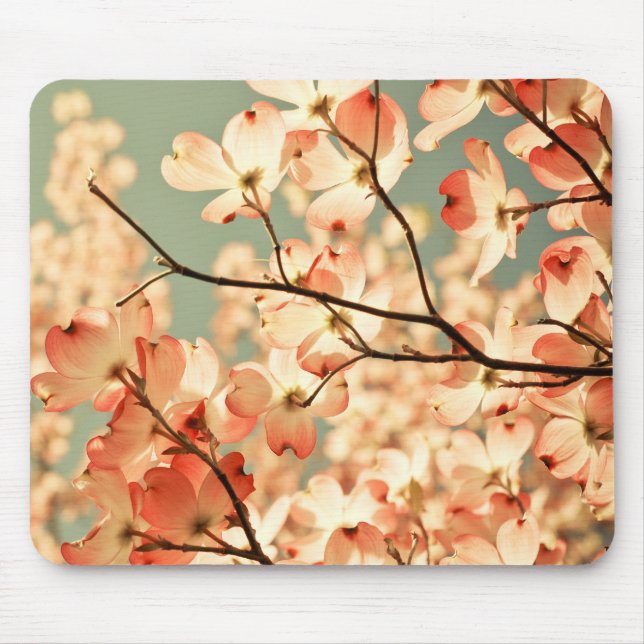 Pink Dogwood Flowers Mouse Pad (Front)