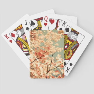 Pink Dogwood Flowers Poker Cards
