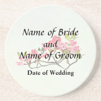 Pink Dogwood Wedding Products Coaster