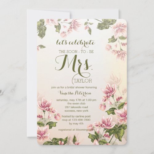 Pink Dogwoods Invitation