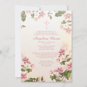 Pink Dogwoods Religious Invitation