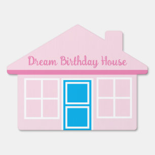 Pink Doll Theme Birthday Yard Sign - Party Decor
