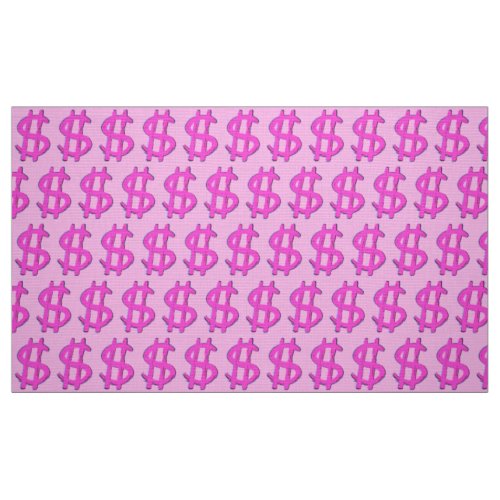 Pink Dollar Sign Fabric