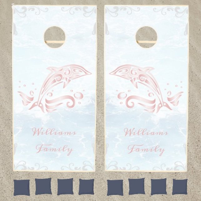 Pink Dolphin Cornhole Set (Pink Dolphin Cornhole Set)