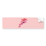 Pink Dolphin Design Bumper Sticker