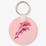 Pink Dolphin Design Pink Keychain