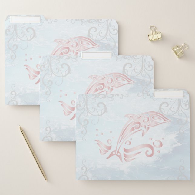 Pink Dolphin File Folder (Set)