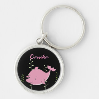 Pink Dolphin Girls Name Keyring Keychain Gift