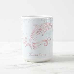 Pink Dolphin Personalized Coffee Mug