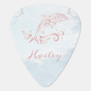 Pink Dolphin Personalized Guitar Pick