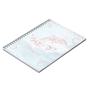 Pink Dolphin Personalized Notebook