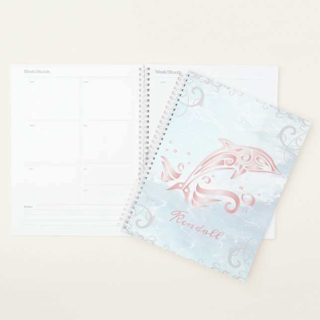 Pink Dolphin Personalized Planner (Display)